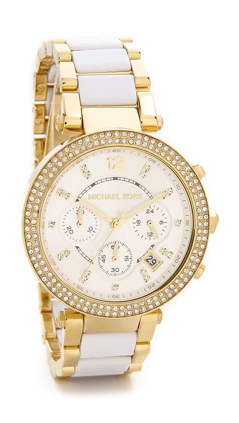 michael kors white and gold watch ebay|mk watches for women gold.